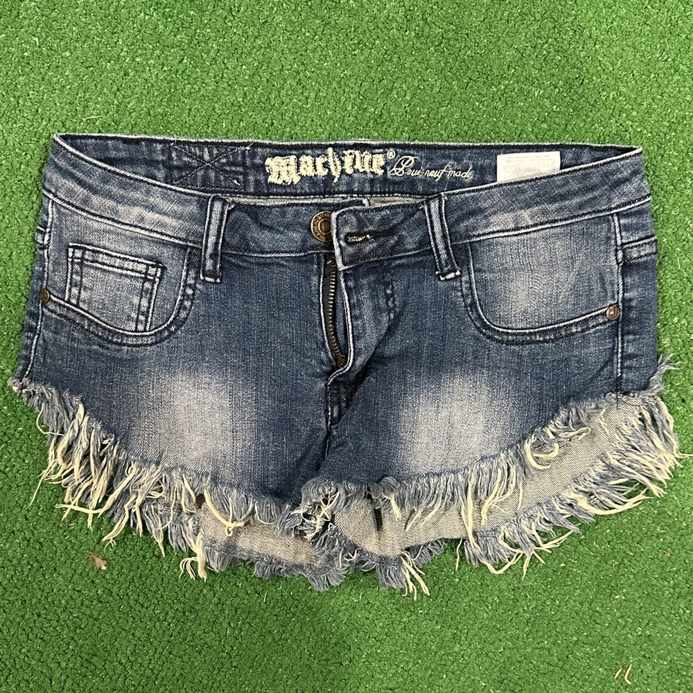 Machine Women's Distressed Blue Jean Shorts
